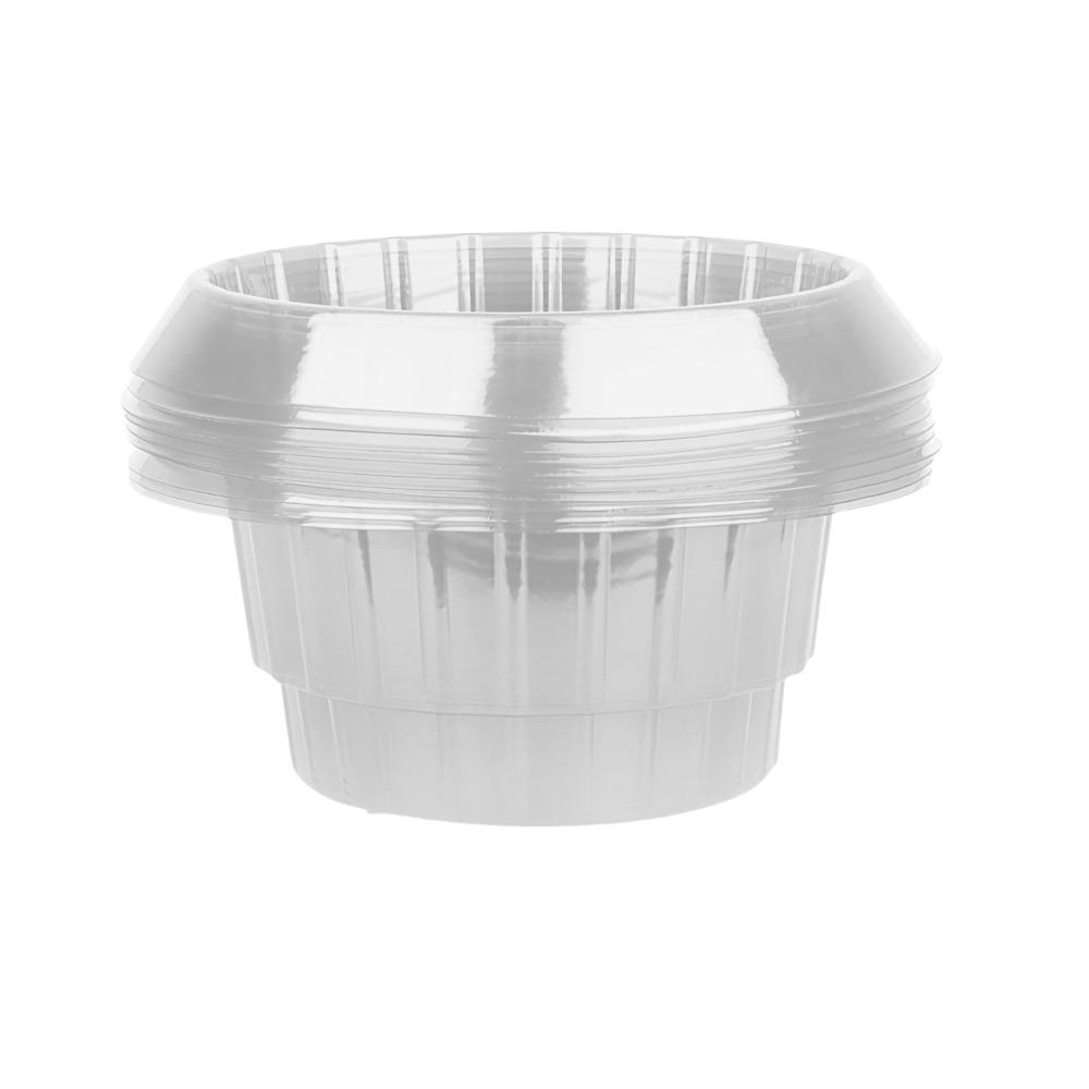 

10PCS Plastic Vegetable Slug Collars Round Slug Snail Protection Guard Agricultural прозрачный