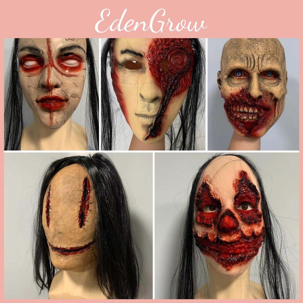 Realistic Latex Halloween Mask Horror Ghost Cosplay Props Rotten Face
