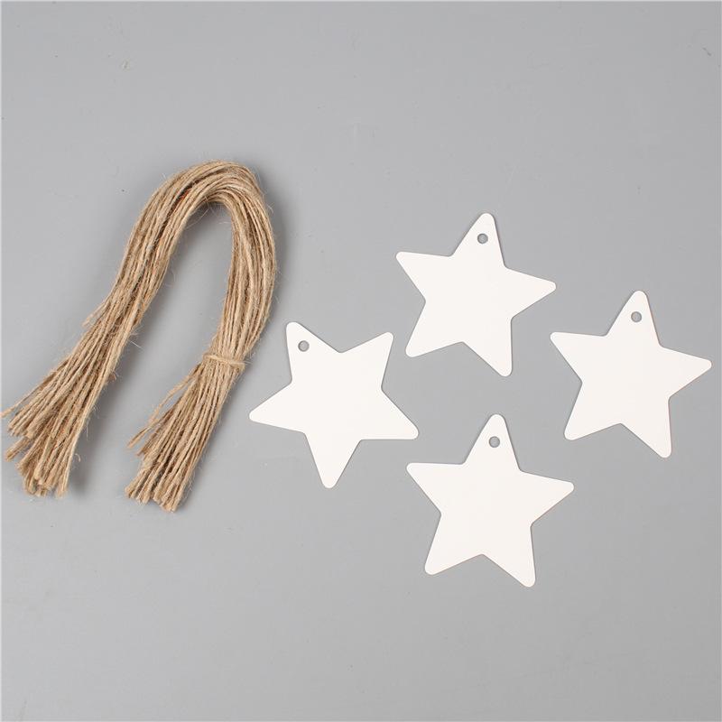 Pentagram Kraft Paper Hang Tag & Hand-Painted Bookmark