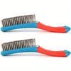 1PC Hand Wire Brush – Stainless Steel Bristles, Ergonomic Handle for Rust & Welding Slag Removal, Metal Cleaning Tool
