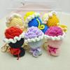 Handmade Crochet Rose Keychain Pendant - Small Gift Hanging Accessory