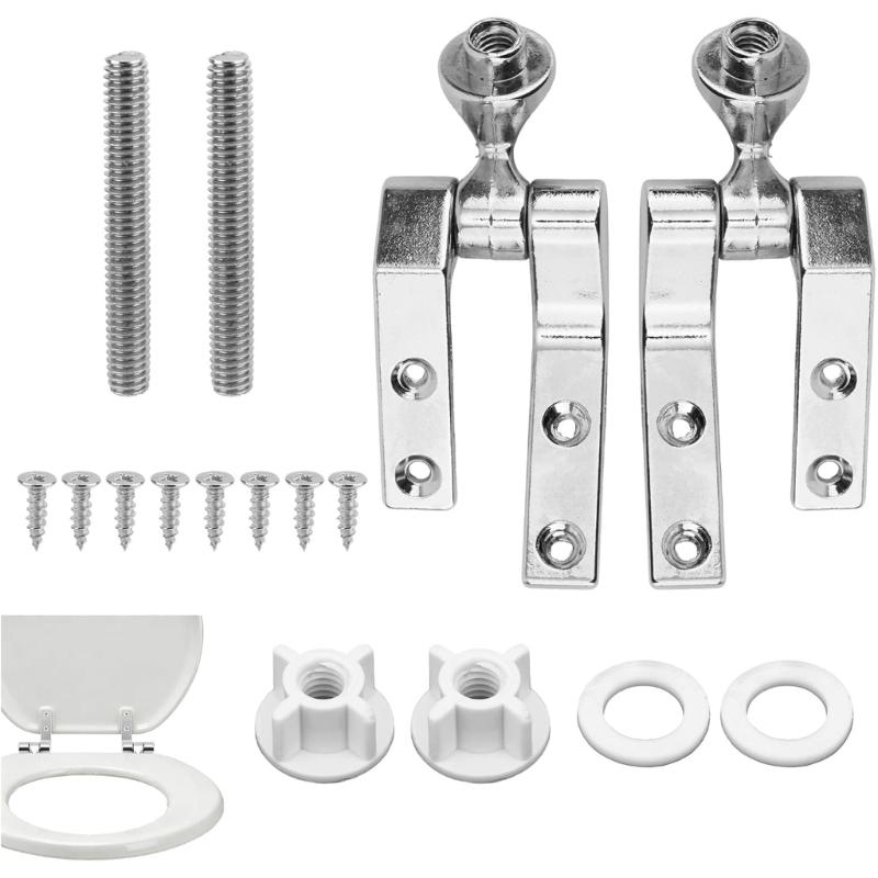Hochbelastbares Toilettensitz-Scharnier-Ersatzkit Starke Metall-Verstellbare Toilettensitz-Scharniere Upgrades für Langzeitgebrauch