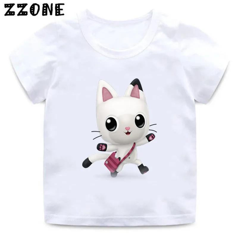Girls Clothes Cute Gabbys Doll House Cartoon Kids Funny T-Shirts Baby Boys T Shirt Summer Short Sleeve Children Tops,ooo5456
