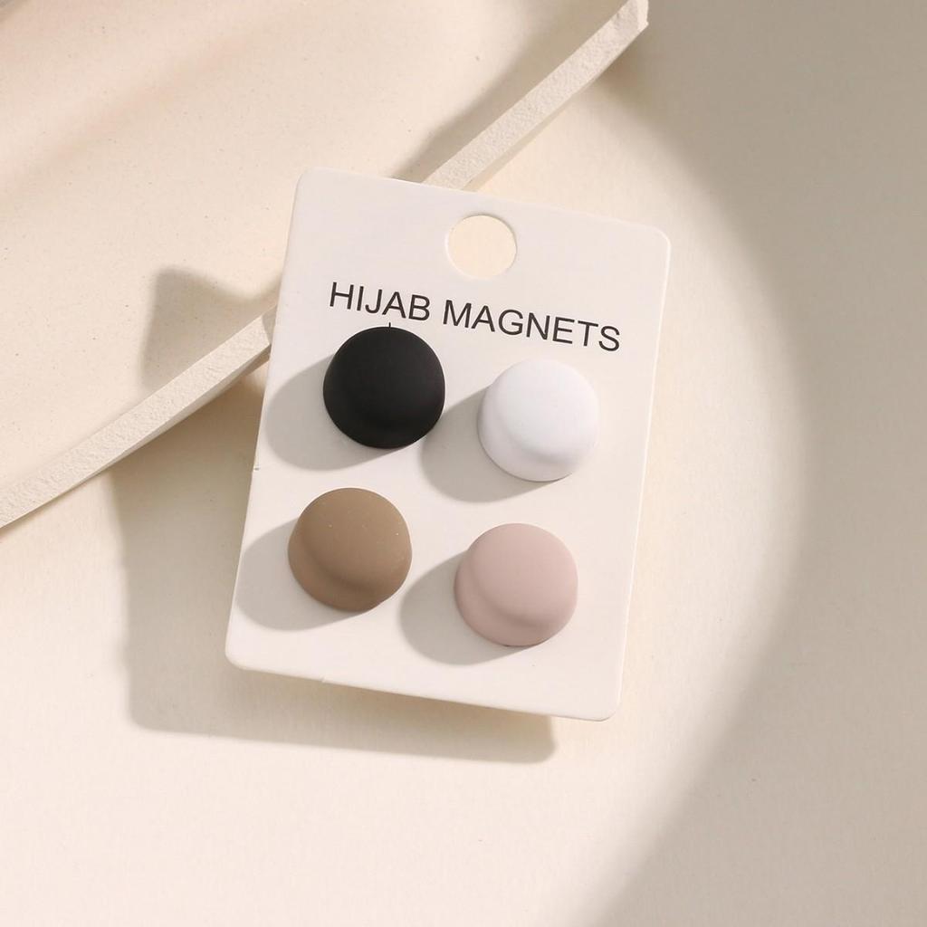Colorful Magnetic Clasp Brooch Set: Strong Round Magnet Buckle for Shawls and Scarves
