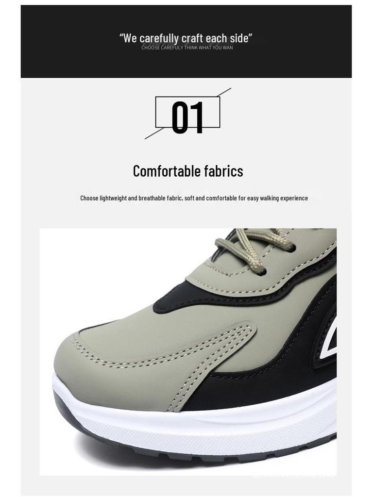 Herren 2025 Wasserdichte Leder Rutschfeste Sneaker, Vielseitige Weiche Sohle Lässige Laufschuhe