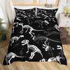 Jurassic Duvet Cover Sets Lightweight Quilt Covers Bedroom Decor Dinosaurs Illustrations Skeleton Biology Historic Bedding Sets