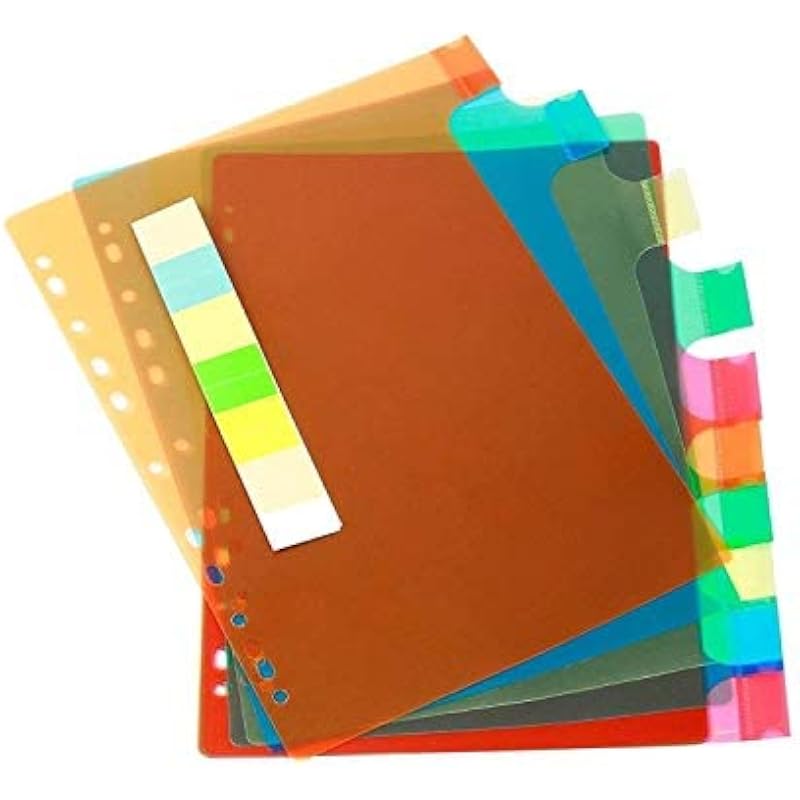 True-Ally A4 Binder Index Divider (10 Insertable tab Sheets) - Separators for Box Files, Lever Arch Files, Binders - A4