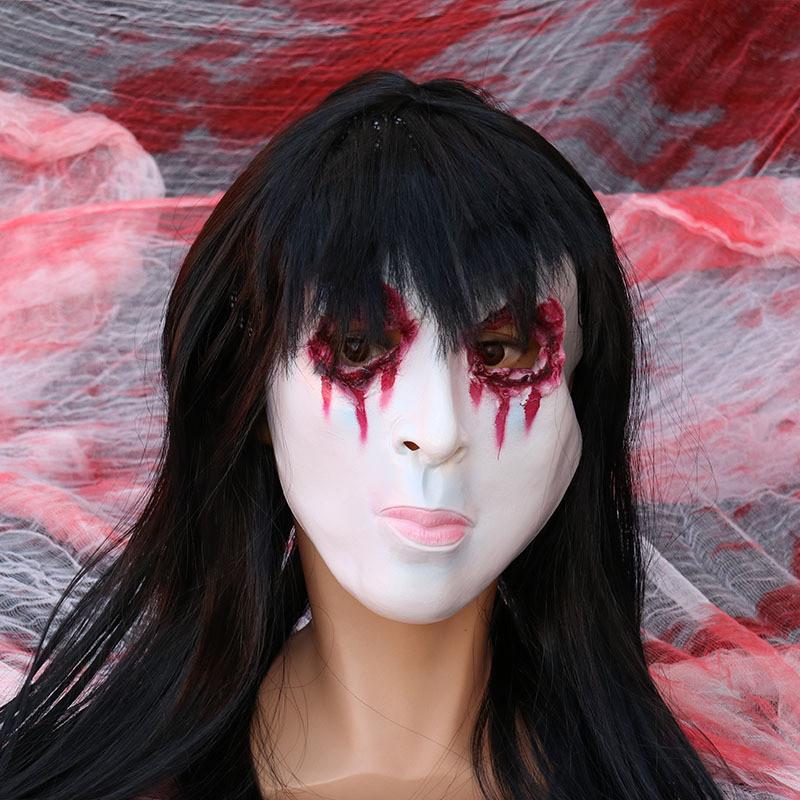 Yamamura Sadako Halloween Horror Mask Haunted House Escape Npc Props Costume