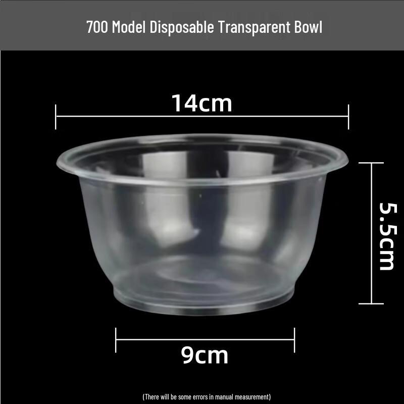 Disposable Round Plastic Takeout Bowl with Lid