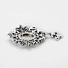 Women Alloy Brooch Fashionable Retro Breastpin Shell Beauty Head Crystal Inlaid Dress Accessories for Ladies