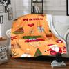 Custom Name Christmas Theme Printed Blanket - Perfect for Couch, Bed, Travel & Outdoor Use | Machine Washable, Cozy & Durable.
