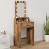 Makeup Table with Storage Brown 50 x 41 x 140 cm Engineered Wood