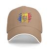 Ripped Rip Open Moldova Flag Palm  Baseball Cap  Tennis Skate Sun Visor Trucker Hat Couple WomenFashion Print Baseball Caps