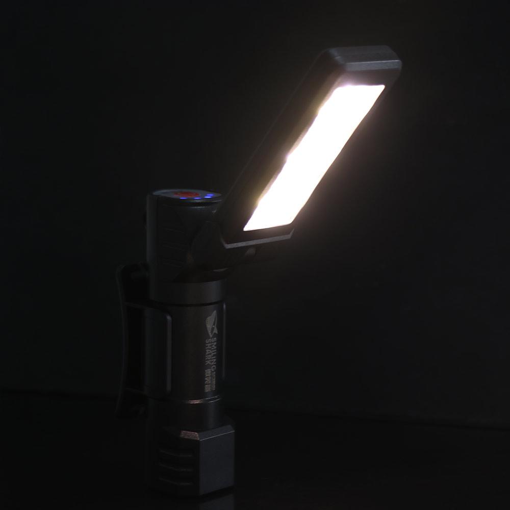 6-Modes Dimming Handheld Worklight 180-Degree Rotation USB Rechargeable Portable Gym Lamp Foldable Portable Waterproof Design
