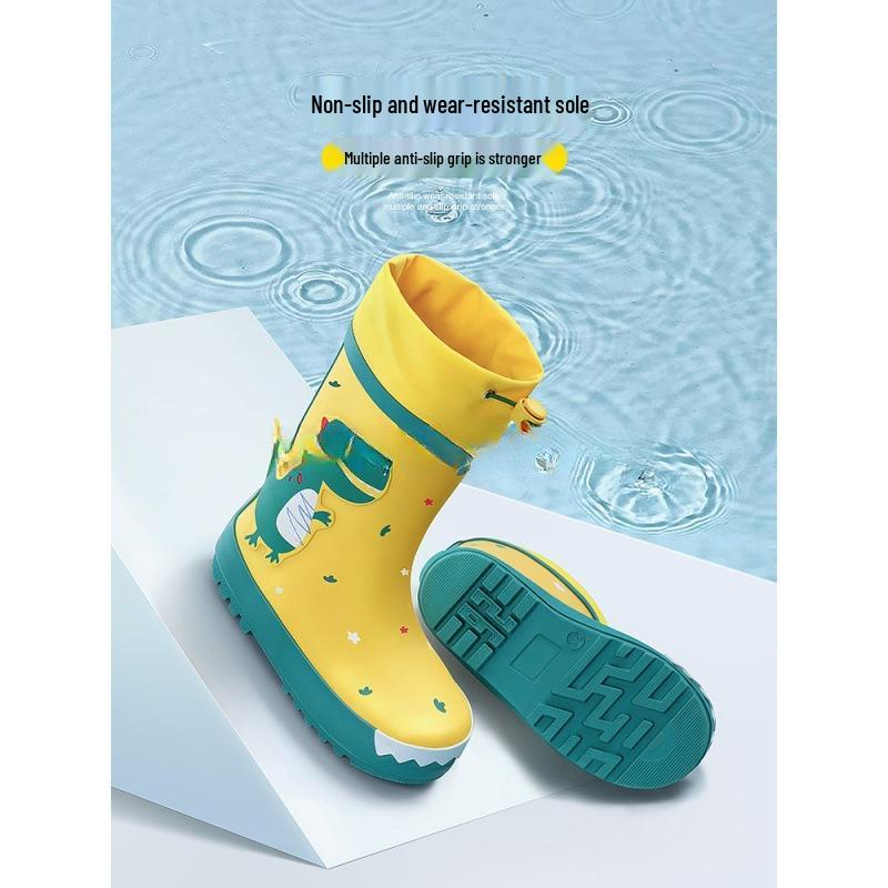 Kinder Wasserdichte Rutschfeste Regenstiefel für Jungen & Mädchen – Strapazierfähige Gummischuhe für Regentage.