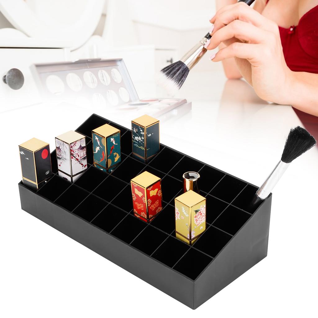 36 Grids Makeup Organizer Storage Box Display Stand Cosmetic Desktop Lipstick Rack ContainerBlack