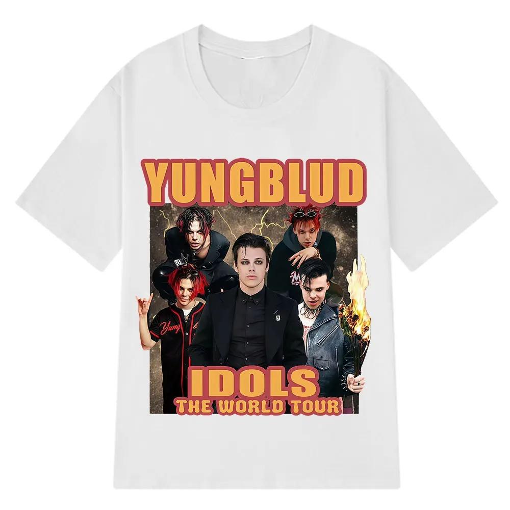 

Rapper Yungblud IDOLS World Tour 90s Vintage Graphic TShirt Unisex HipHop Short Sleeve Casual Cotton Women And Unisex TShirt 2XL