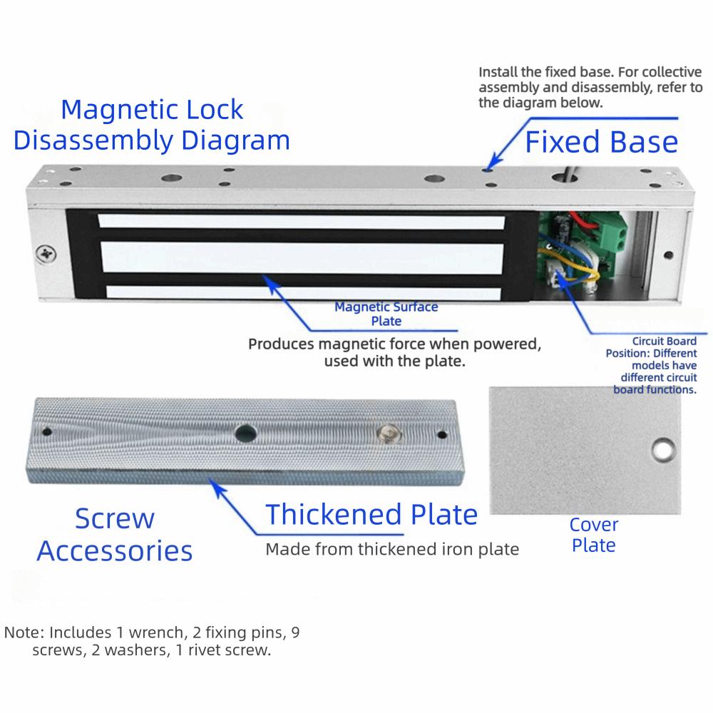 Magnetic Electromagnet Lock 12V DC Electric locking Door Access Control Lock Single Door