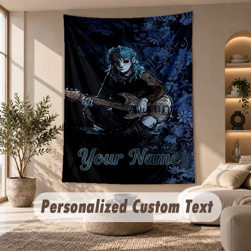 Tapestry Custom Name Text, Wall Hanging Tapestry Home Room DecorSally Face