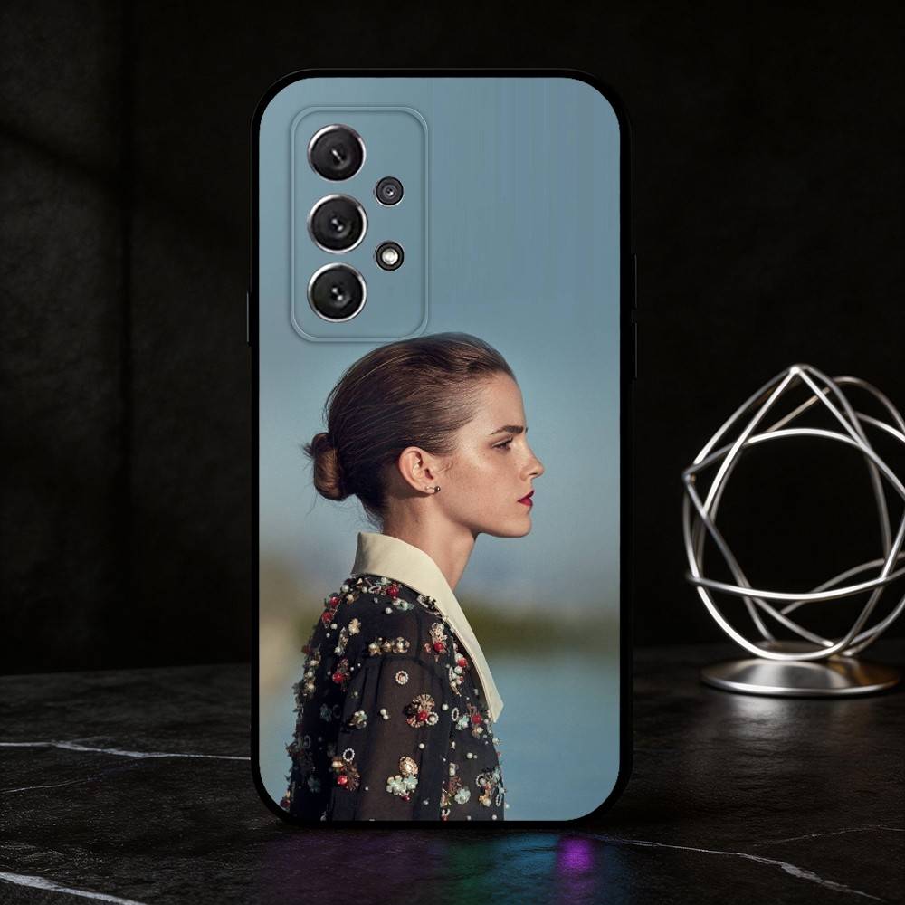 

E-Emma Watson phone Case For Samsung S25,24,21,22,23,30,Ultra,20,Plus,Fe,Lite,Note Soft Black Cover Samsung S21plus