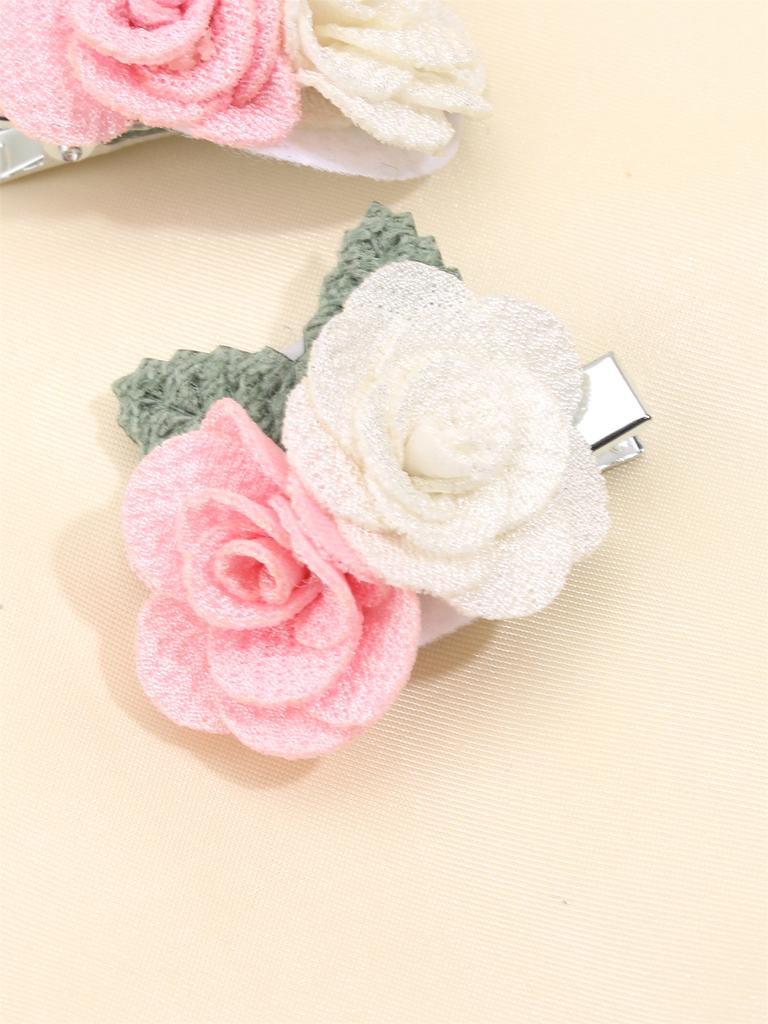Artificial Flower Hair Clips for Girls Solid Small Flower Hairpins Sweet Barrettes Children Decorate Headwear Hair Accessories