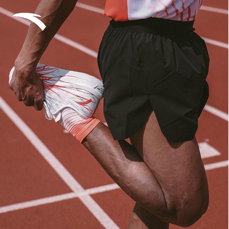 Anta Running Series Professional Marathon Breathable Quick-Dry Sports Five-Point Casual Shorts Unisex Shorts Black 152455501-1