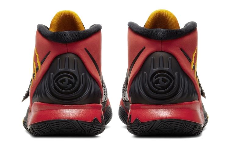 Nike Kyrie 6 'Bruce Lee' Bruce Lee Abrasion Resistant Mid top Children's Basketball Shoes Black Red CW3042-600