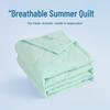 INS Skin-Friendly Washable Cotton Summer Quilt - Brushed Flannel Cooling Blanket for Dorms
