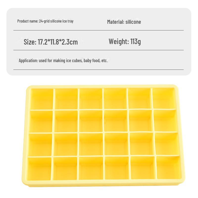 15 & 24-Grid Silicone Ice Cube Tray with Lid - Easy-Release Square Mold