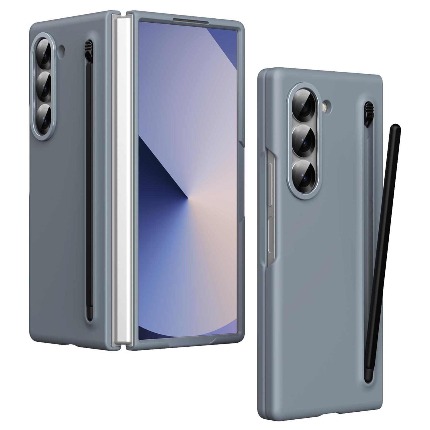 

For Samsung Galaxy Z Fold5 5G Case Hard PC Phone Cover with Stylus Titanium Grey