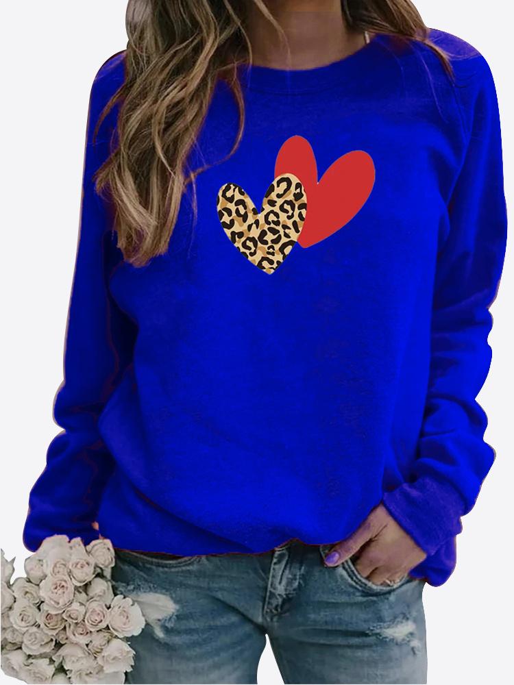 Îmbrăcăminte de toamnă și iarnă pentru femei LOVE Imprimat casual Hanorac cu mânecă lungă Topuri Tricou doamnelor cu gât rotund Pulover Bluză Imprimat