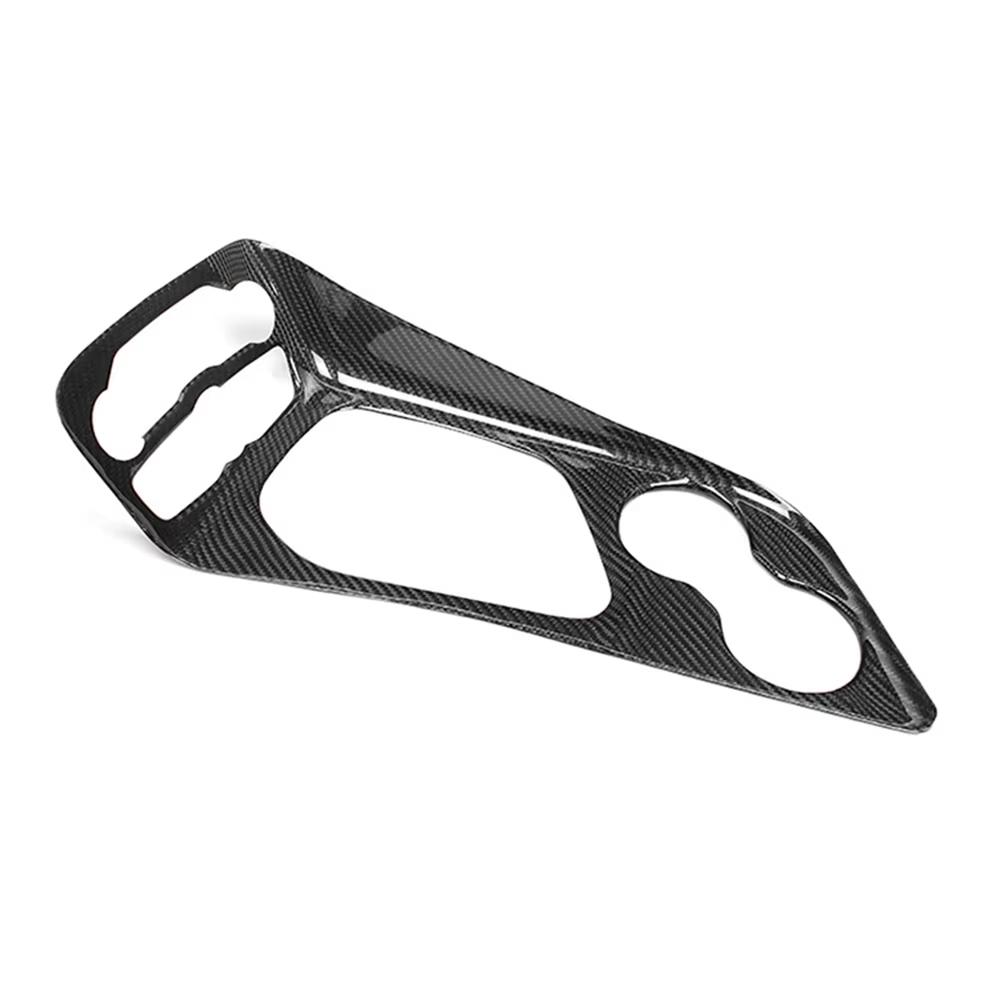 Carbon Fiber Look Car Interior Center Console Gear Shift Handle Panel Decoration Cover Stickers For Dodge Challenger 2015-2022