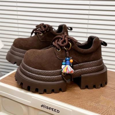 Plateau Damen Sneaker Mittelhohe Absätze Designer Casual Sportschuhe Herbst Fad Knöchel Schnürschuhe Neue Marke Slipper Mujer Zapatos