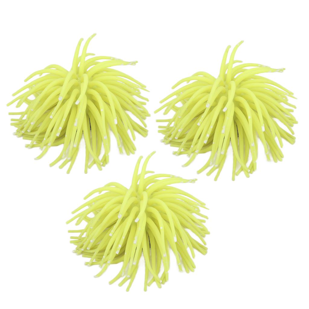 3Pcs Fish Tank Artificial Coral Decoration Simulation Sea Urchin Ball Aquarium Landscaping Ornament