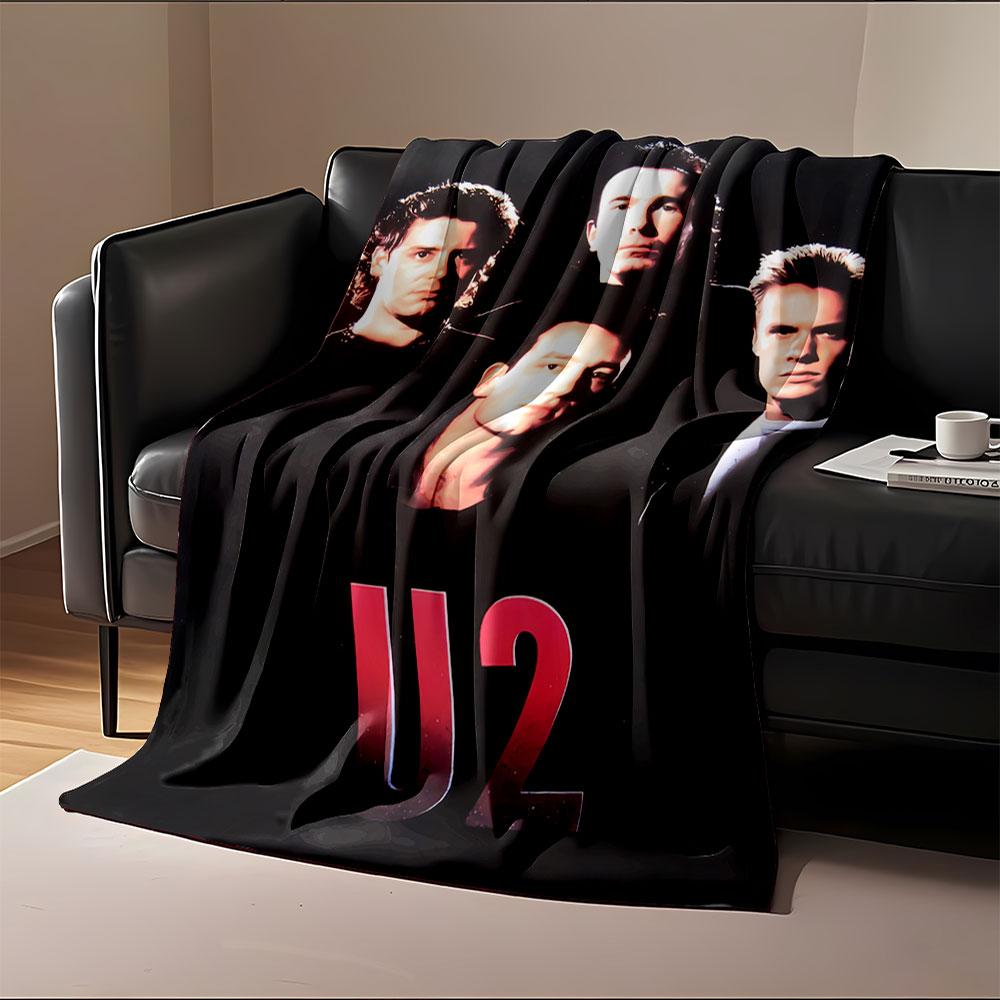Band Poster Blanket with U2 for all seasons blanket lunch break throw gift