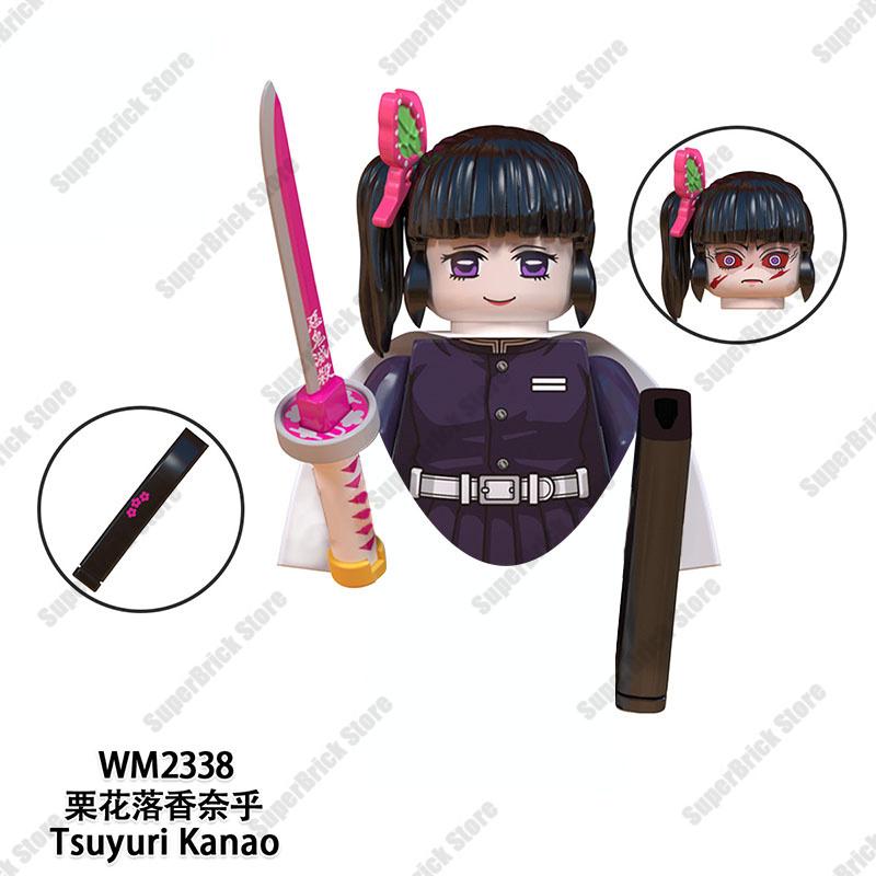 Demon Slayer Mini Action Figures Hot Anime Dolls Bricks Kamado Tanjirou Kibutsuji Muzan Building Blocks Model Toys Kids Gift Set