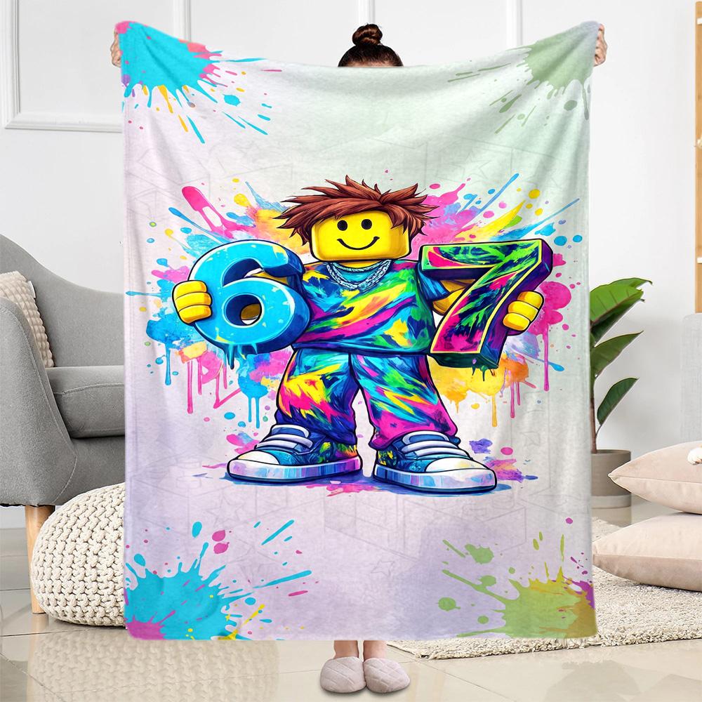 Roblox 392 Blanket Warmthful Decor Great for Sofa Bedding Bed Four Seasons Multipurpose Warmthful Decor Birthday Christmas Gift Blanket