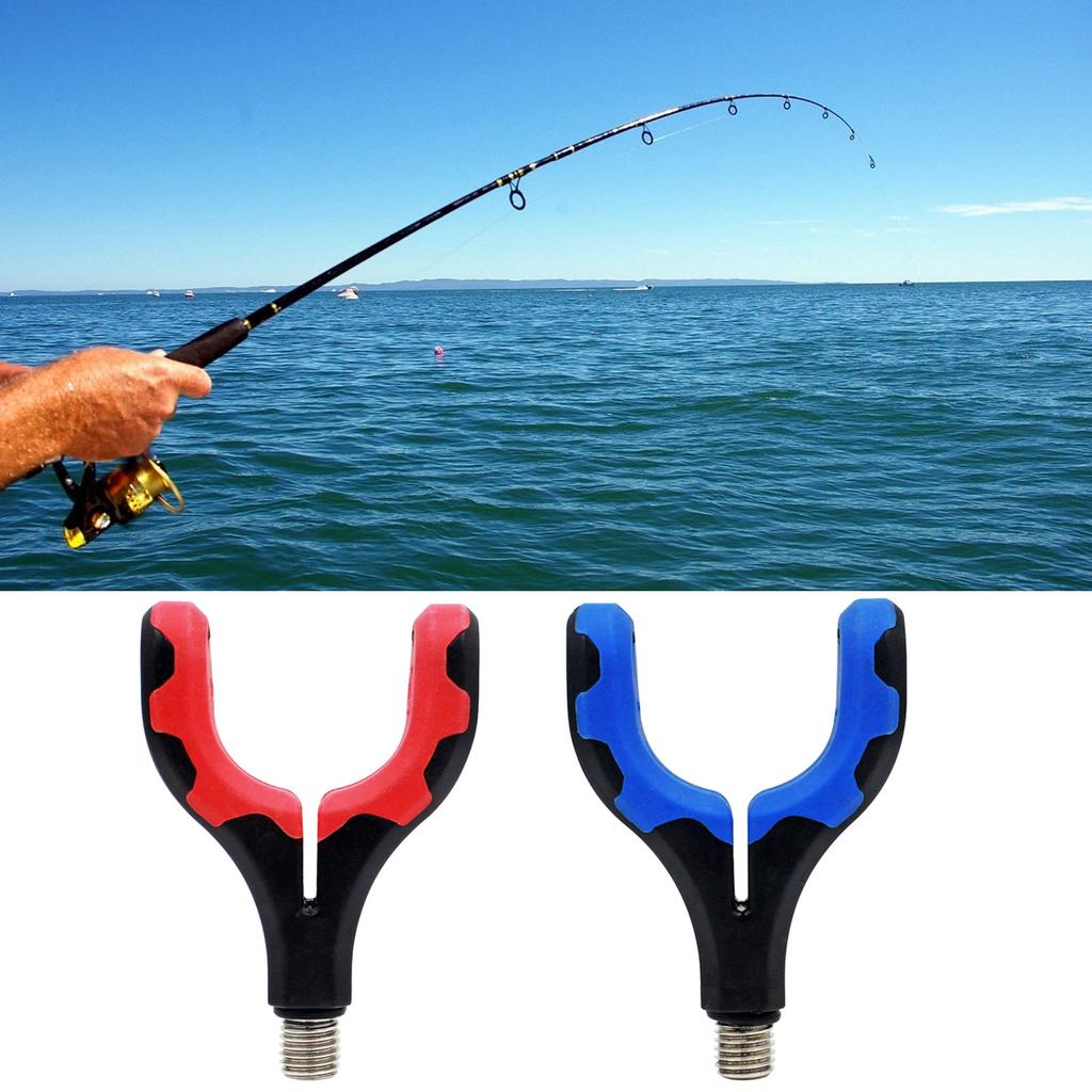 Fishing Rod Rest Head UShaped Bracket Head Fishing Grippers Rest Connects for Carp Fishing Rod Support Easily Install