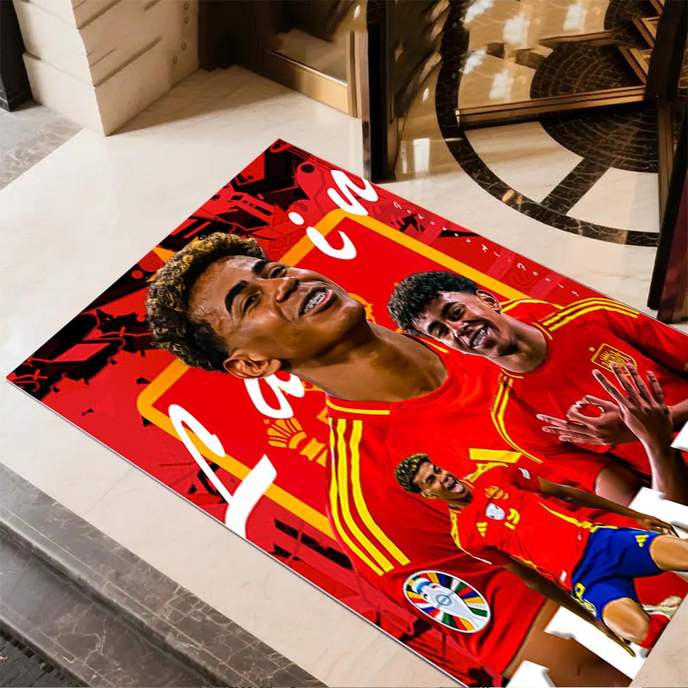 Yamal's Future Football Floor Rug Office Rug Suitable for Decorate room Dormitory Game Room Dining Room Anti-slip Rug Decorate Offices Gift for