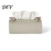 Portable Tissue Storage Bag Faux Leather Box, Minimalist Napkin Holder for Living Office Desk Case Room Desk, Decorative Dispenser Cover Facial