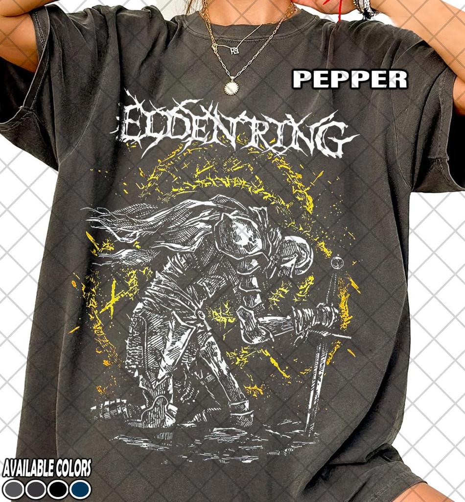 Elden Ring l Comfort Colors T-Shirt, Gamer Vintage T-Shirt, Unisex T-Shirt für Damen und Herren