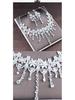 2022 Bridal Rhinestone Necklace & Earrings Set - Korean Wedding Hair & Dress Accessories