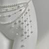 Adjustable Fit Multilayer Pearl Waist Chain 1Pc Retro Y2K Designer Women's Belt for All Body Types Daily Wear