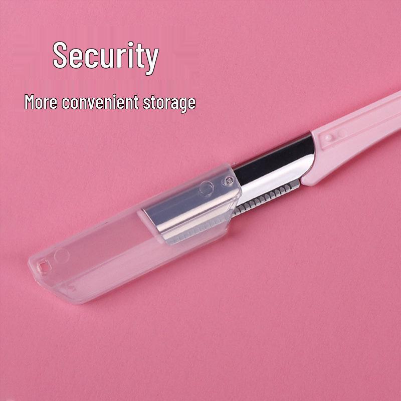 Stainless Steel Eyebrow Razor with Comb - Safe and Practical Shaping Tool