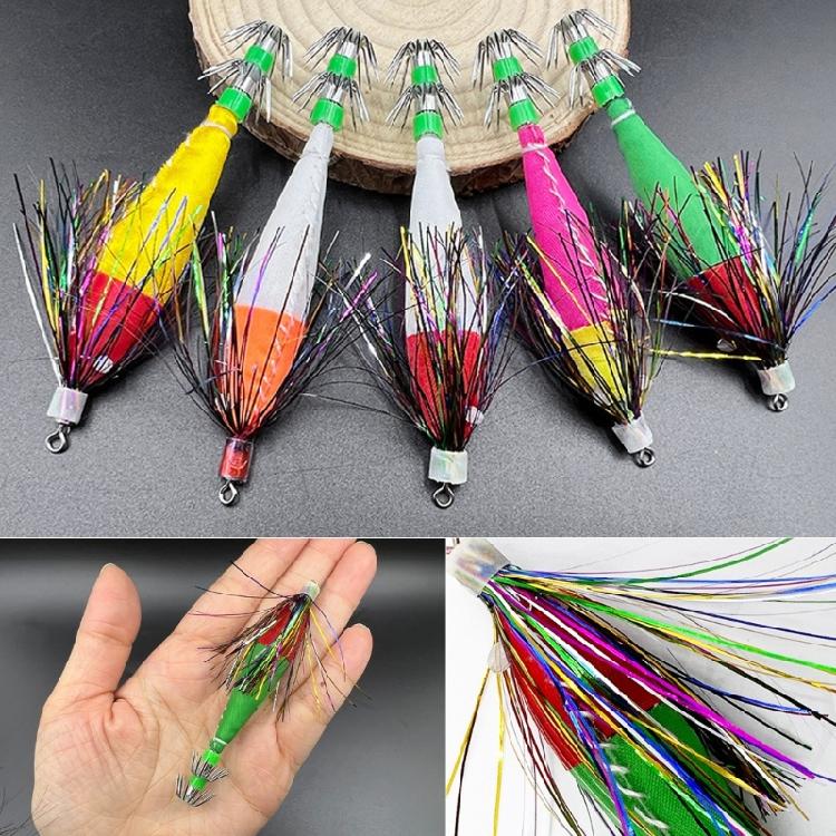 Squid Cuttlefish Sleeve Hook Jigs Lures Artificial Shrimp Baits Cuttlefish Sleeve Squid Jigs Baits Easy to Use