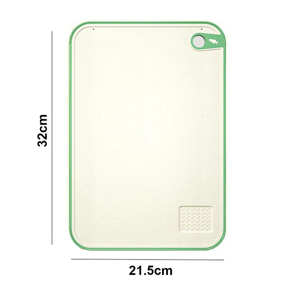 Household Double-Sided Cutting Board Antibacterial Anti-Mold Cutting Board Kitchen Fruit Knife Occupancy Board Wheat Case Board