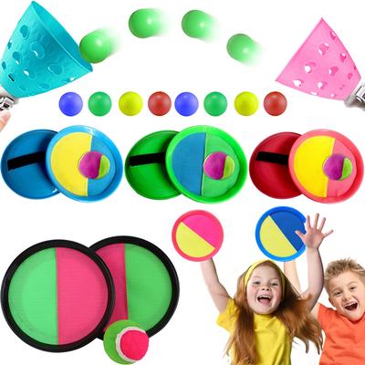 Children Sports Toys Toss & Catch Ball Sticky Balls Summer Outdoor Beach Toy Multiplayer Game Parent-child Interaction Gifts TMZ