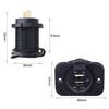 Panel de Toma de Corriente USB Dual Impermeable 3.1A 4.2A Adaptador de Salida de Corriente con Luz LED 12-24V para Coche Barco Marino Móvil