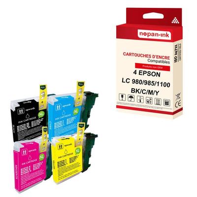 Compatible Cartridges - NOPAN-INK - LC 980 XL - Black, Cyan, Magenta, Yellow - Pack of 4 - High Performance