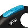 Laisse - Flexi - New Neon S Tape - 5 M - Noir/Bleu - Réfléchissante - Ultra-résistante